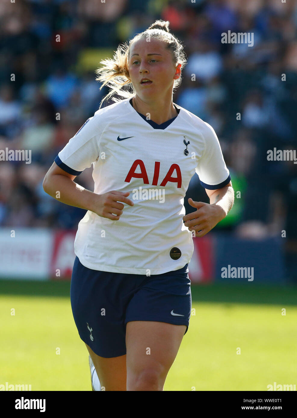 Londres, Royaume Uni Inited. 15 Sep, 2019. LONDON, Royaume-uni le 15 septembre. Anna Filbey de Tottenham Hotspur chers au cours de la Barclays FA Women's Spur League entre Tottenham Hotspur et Liverpool au stade de la Ruche, Londres, Royaume-Uni le 15 septembre 2019 : Crédit photo Action Sport/Alamy Live News Banque D'Images