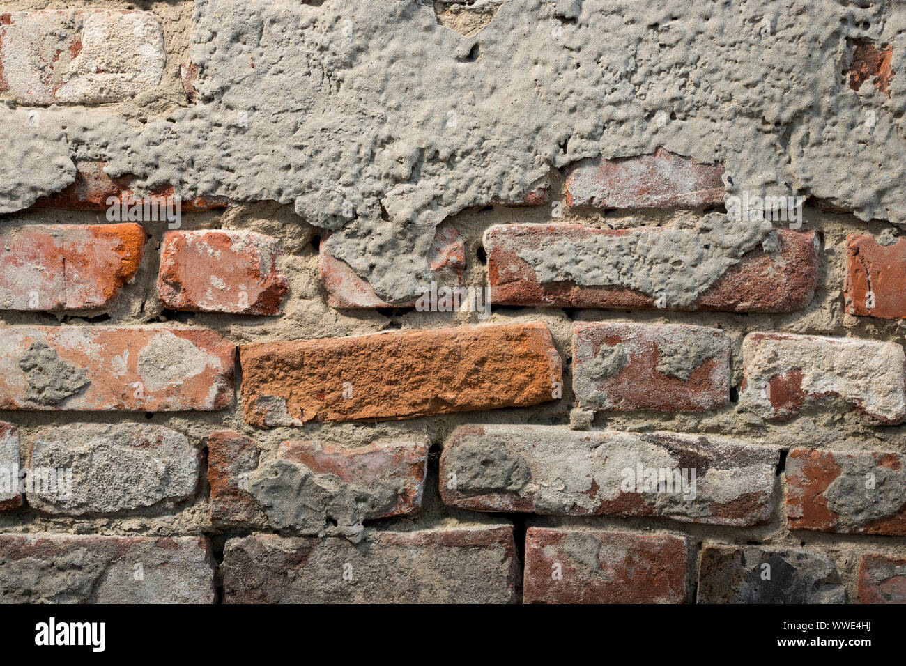 La texture d'un mur de briques. L'ancien mur. Banque D'Images