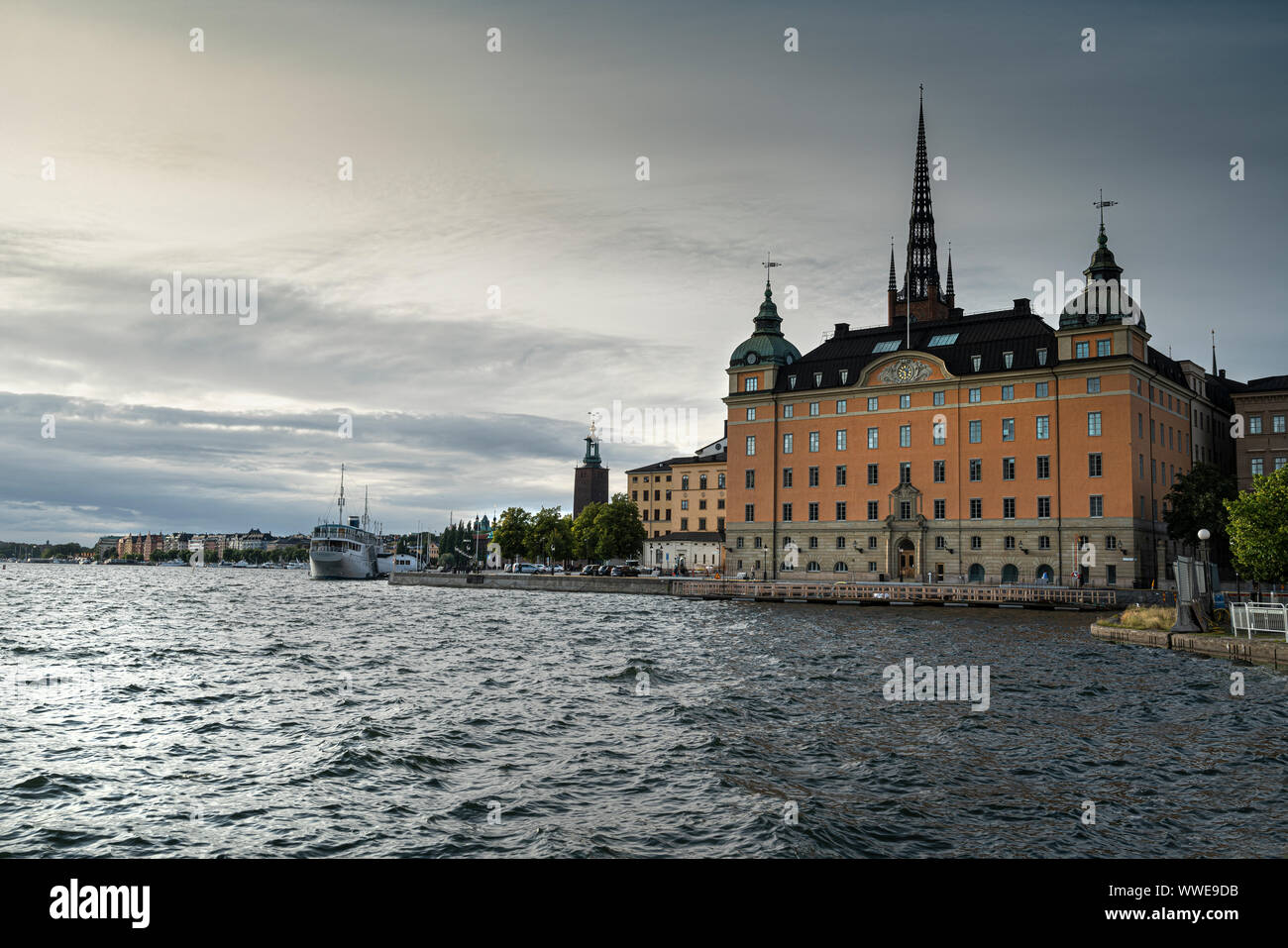 Stockholm, Suède. Septembre 2019. Vue de la Cour d'appel de Stockholm, y compris la Haute Cour de migration des capacités dans l'île de Gamla Stan Banque D'Images