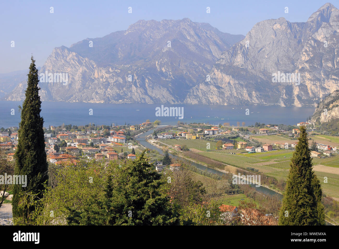 Vue d'Italie, Nago-Torbole, Europe Banque D'Images