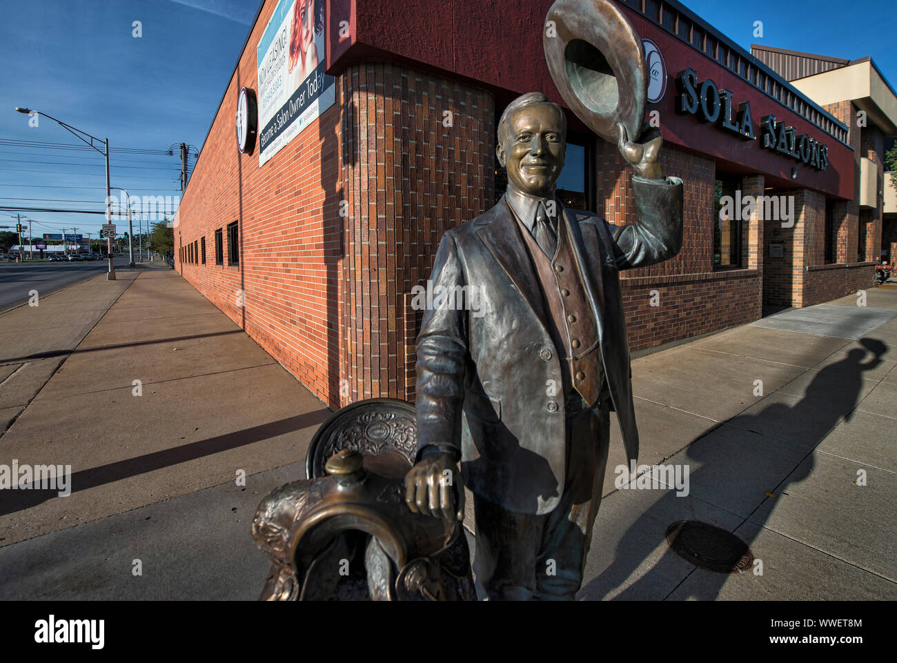 États-unis - 13 septembre 2019 : Stature de président Calvin Coolidge au centre-ville de Rapid City dans le Dakota du Sud. (Photo par Douglas Graham/WLP) Banque D'Images