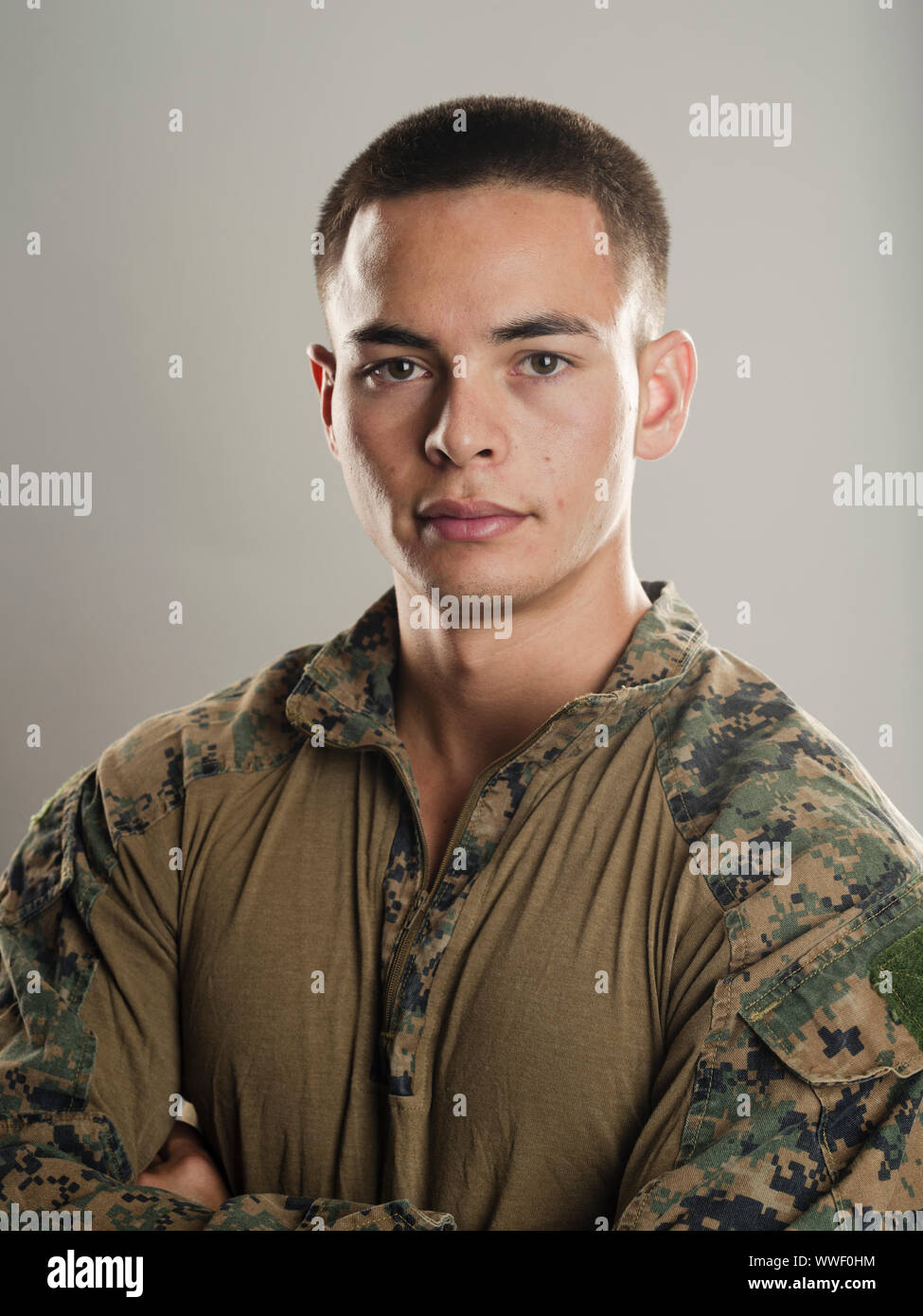 United States Marine en uniforme de camouflage Banque D'Images