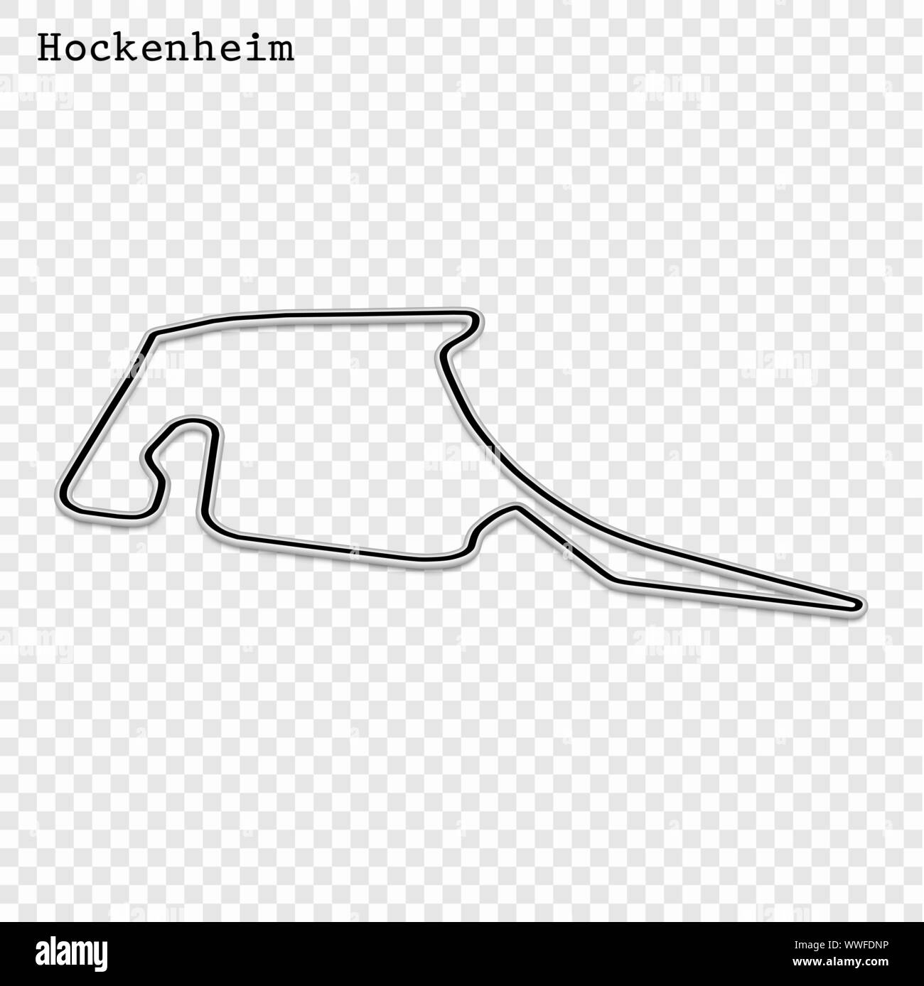 Grand prix race track. Le circuit pour le sport automobile et d'autosport. Vector illustration. Illustration de Vecteur