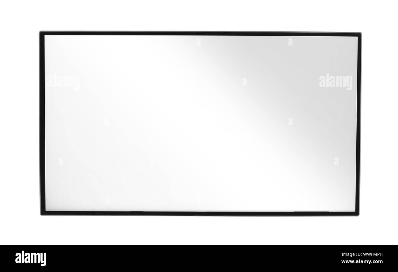 Téléviseur moderne sur fond blanc Banque D'Images