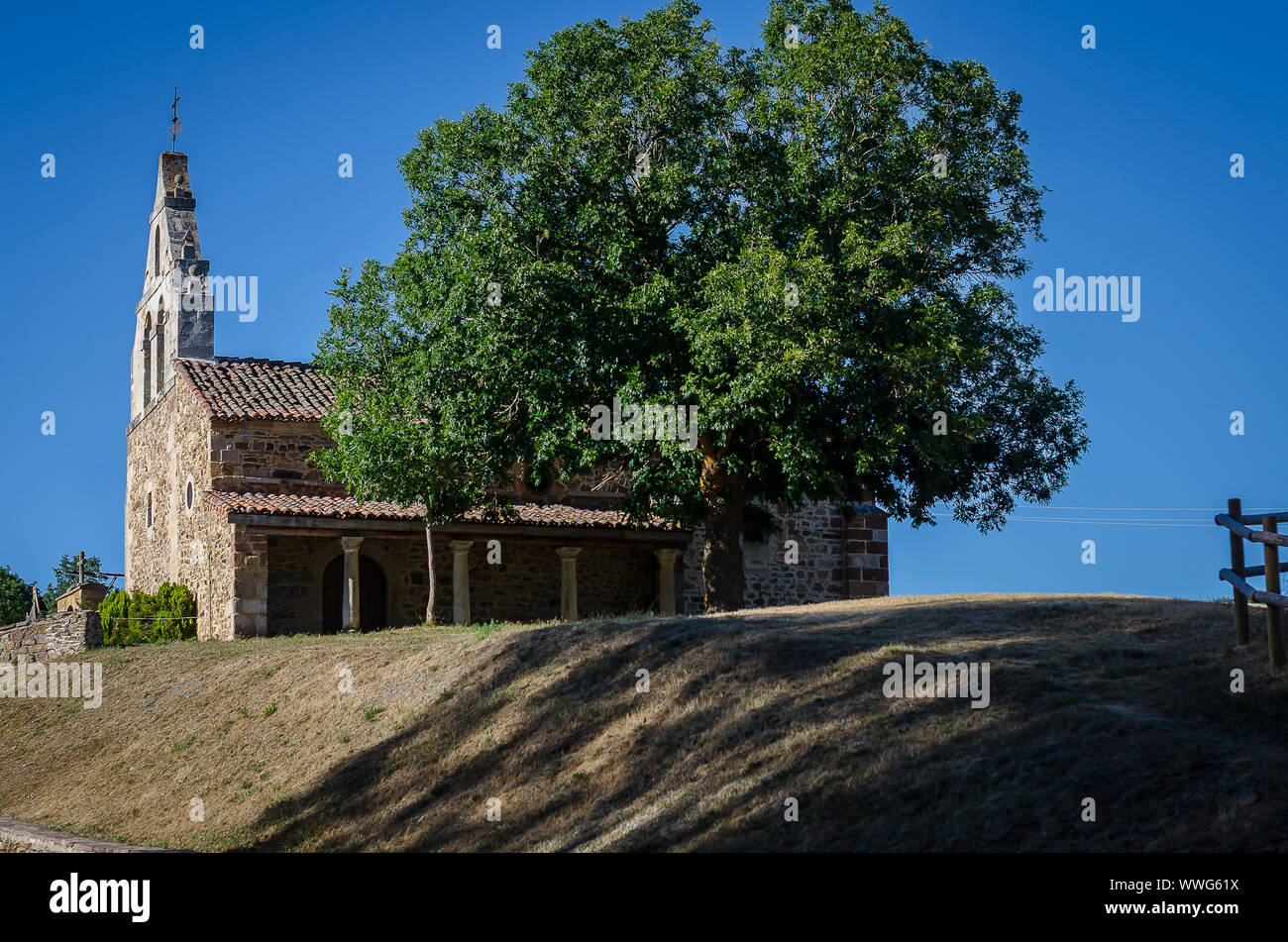 L'Espagne. Église de Verdeña ville de Palencia Banque D'Images