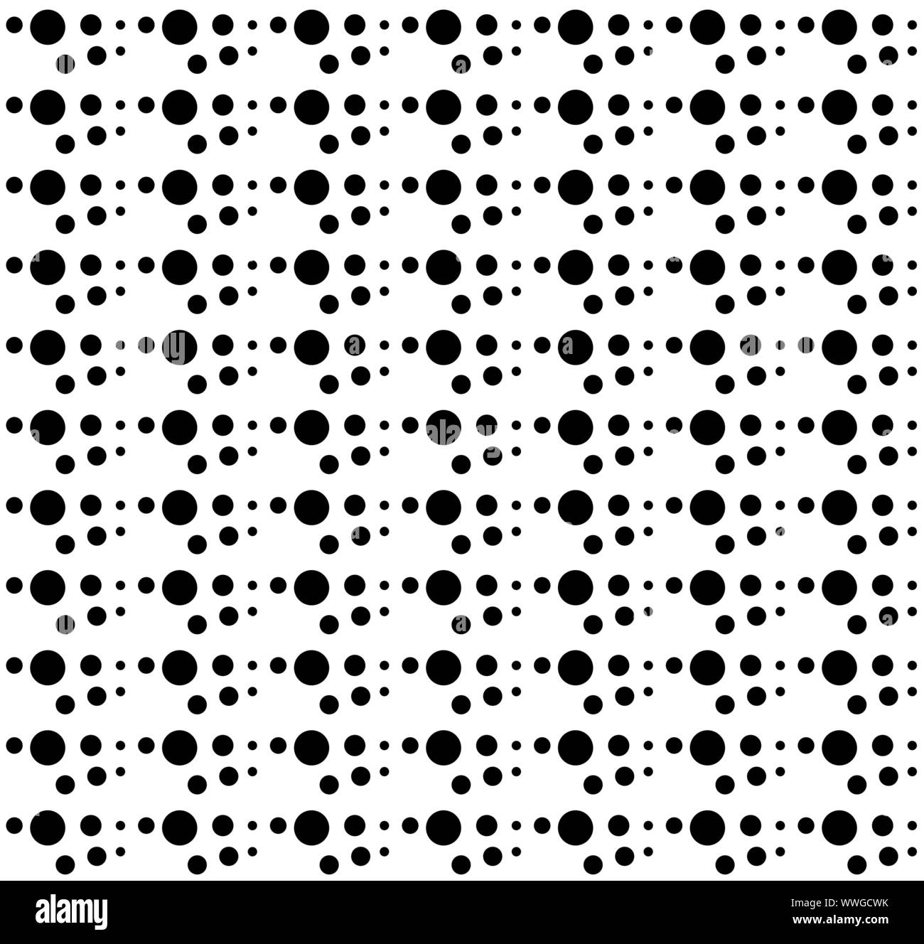 Résumé vecteur modèle homogène. Les points noirs sur un fond blanc. Motif géométrique pour papier peint, dessins de tissu Illustration de Vecteur