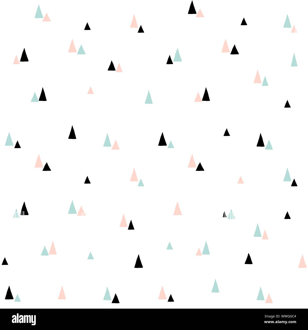 Modèle vectoriel continu mignon. Style scandinave avec un minimum de fond stylisé les arbres de Noël. Textile pour les enfants Illustration de Vecteur