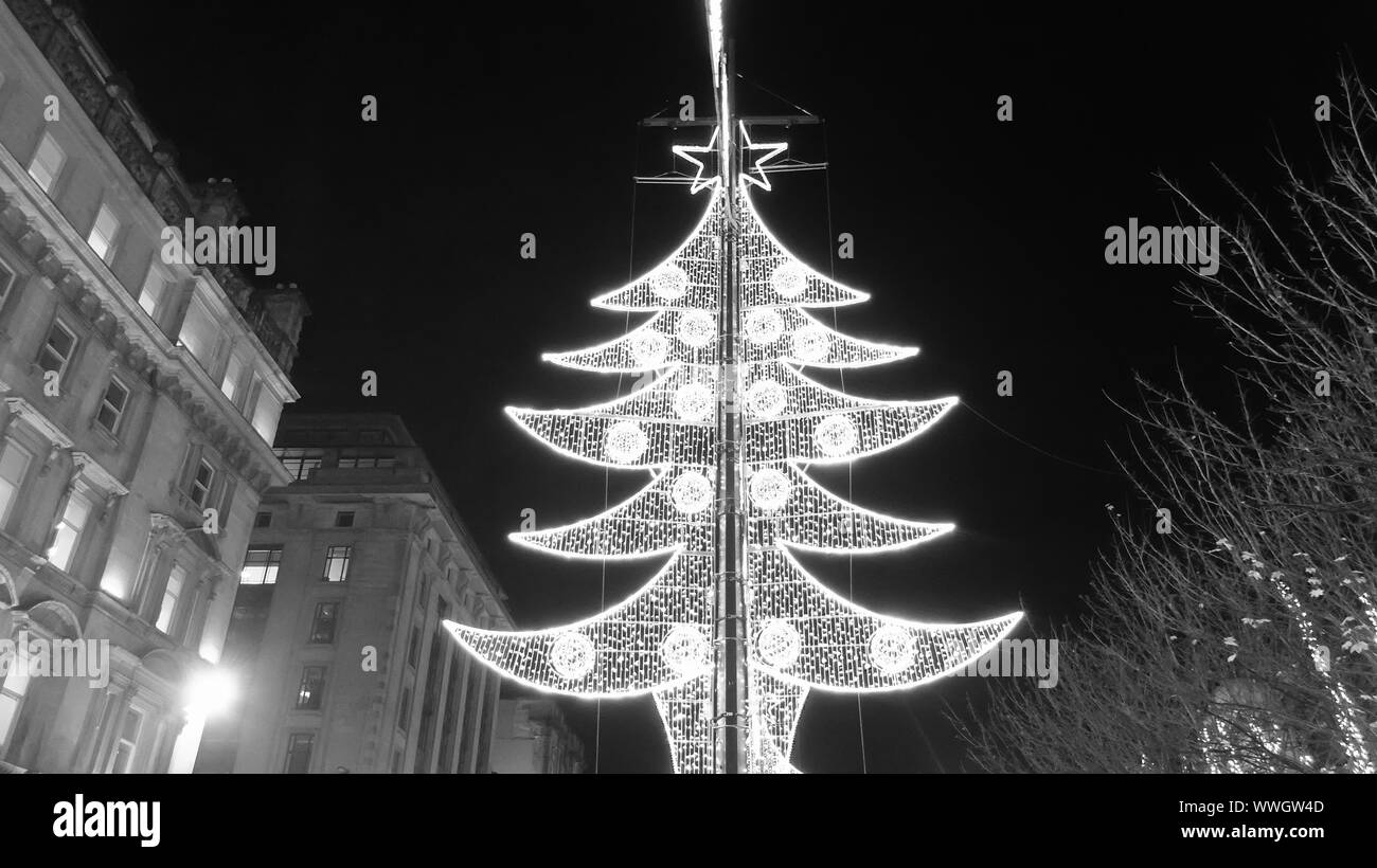 Les lumières de Noël à Glasgow Banque D'Images