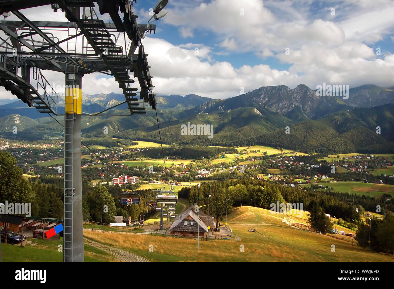 Un télésiège à Tatras Banque D'Images