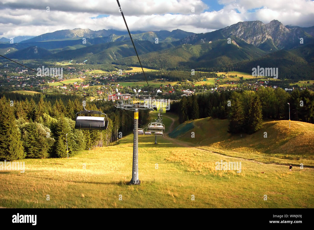 Un télésiège à Tatras Banque D'Images