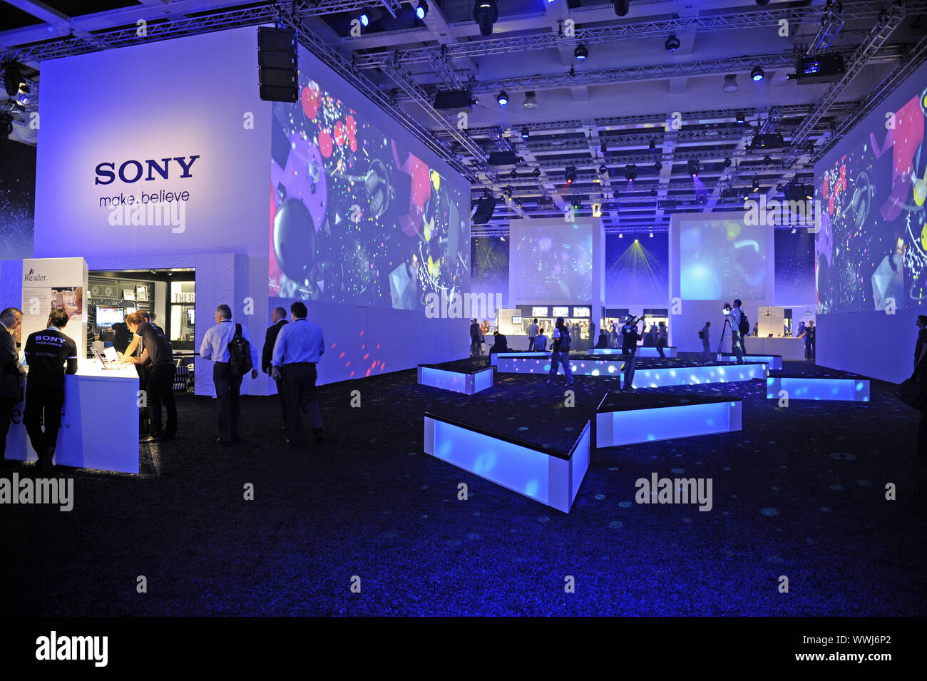 L'espace d'exposition de Sony à l'IFA 2009 Exposition internationale de l'électronique grand public à Berlin Banque D'Images