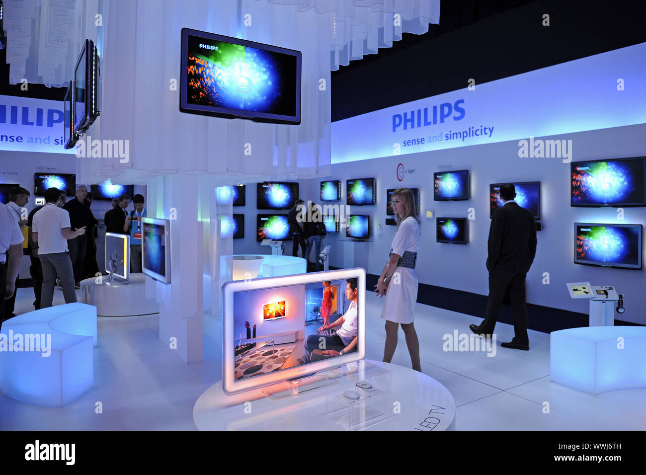 Les écrans de télévision Philips à l'IFA 2009 Exposition internationale de l'électronique grand public à Berlin Banque D'Images