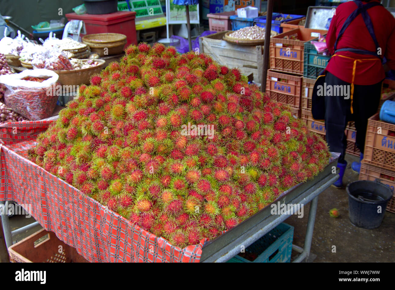 Nephelium lappaceum ramboutan, Banque D'Images