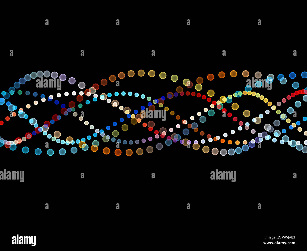 L'onde sinusoïdale coloré d'éléments graphiques fournis à fond uni Banque D'Images