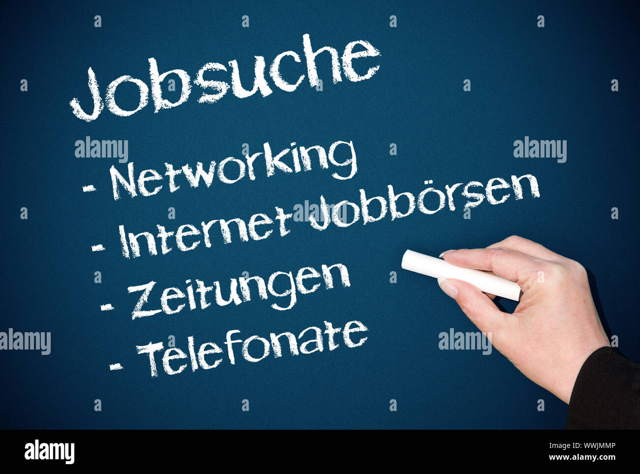 Recherche d'emploi - concept de Beruf Tafel Banque D'Images