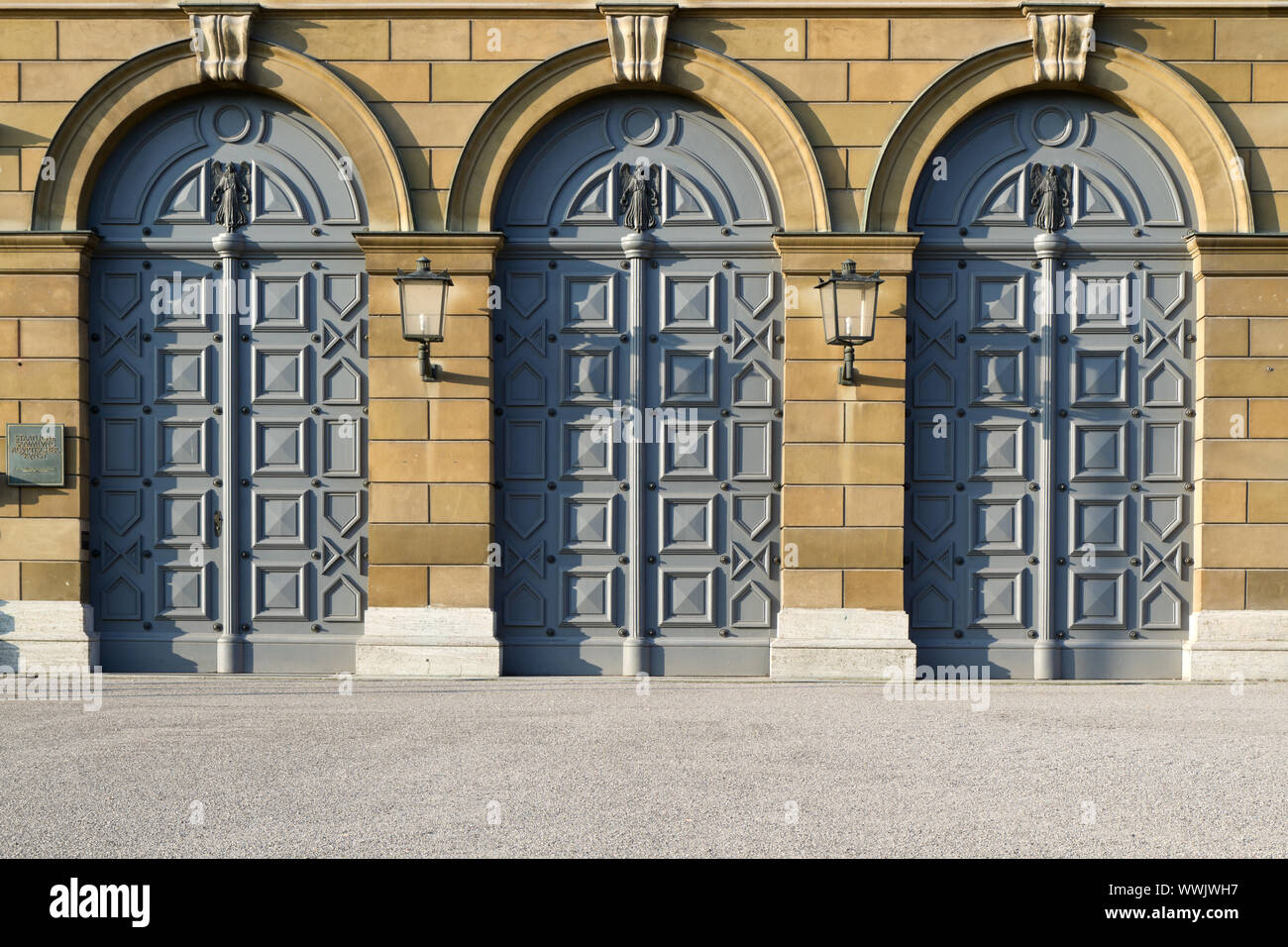 Portes historiques au Musée de l'art égyptien, Munich Banque D'Images