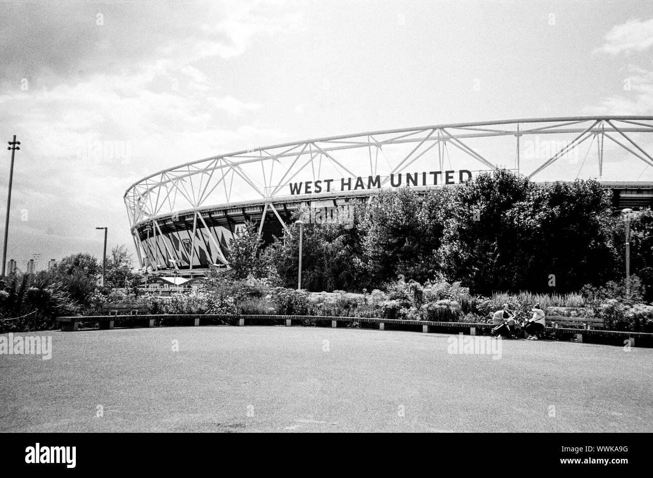 West Ham United Stadium ou stade de Londres, Stratford, London, Angleterre, Royaume-Uni. Banque D'Images