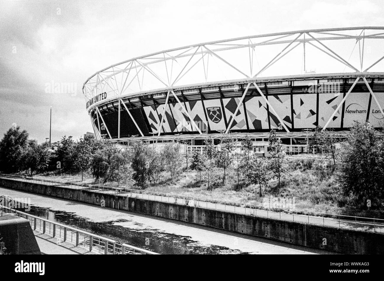 West Ham United Stadium ou stade de Londres, Stratford, London, Angleterre, Royaume-Uni. Banque D'Images