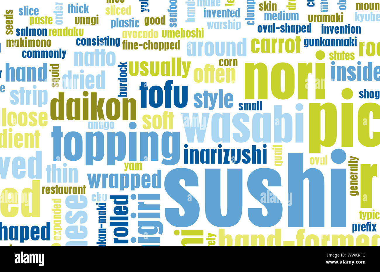 Arrière-plan de Menu Sushi Japanese Food Meal Banque D'Images