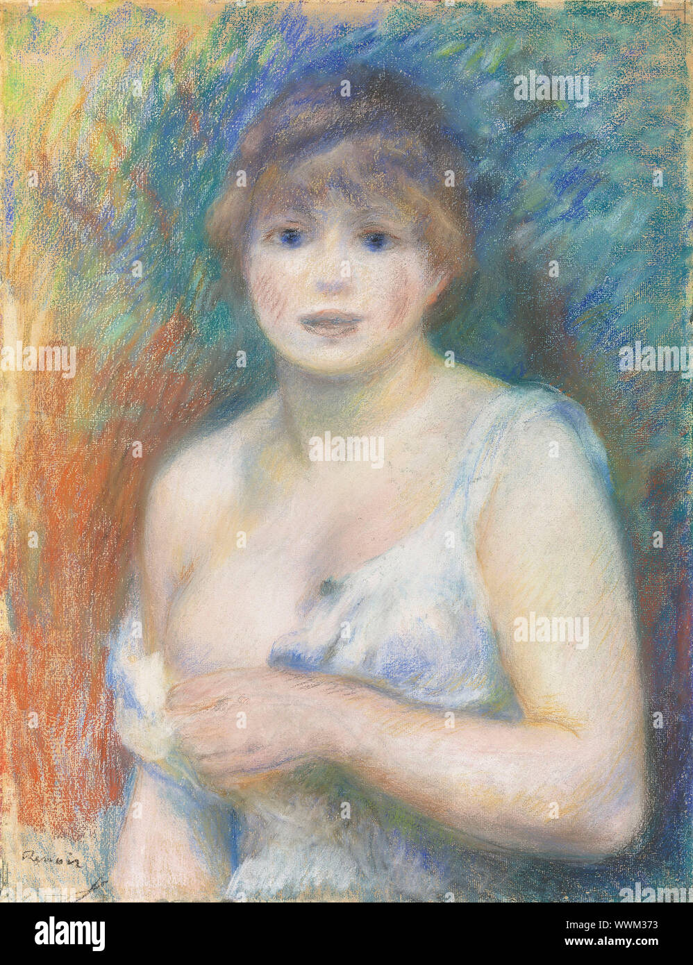 Femme demi-nue (Portrait de l'actrice Jeanne Samary), ca 1879. Collection privée. Banque D'Images