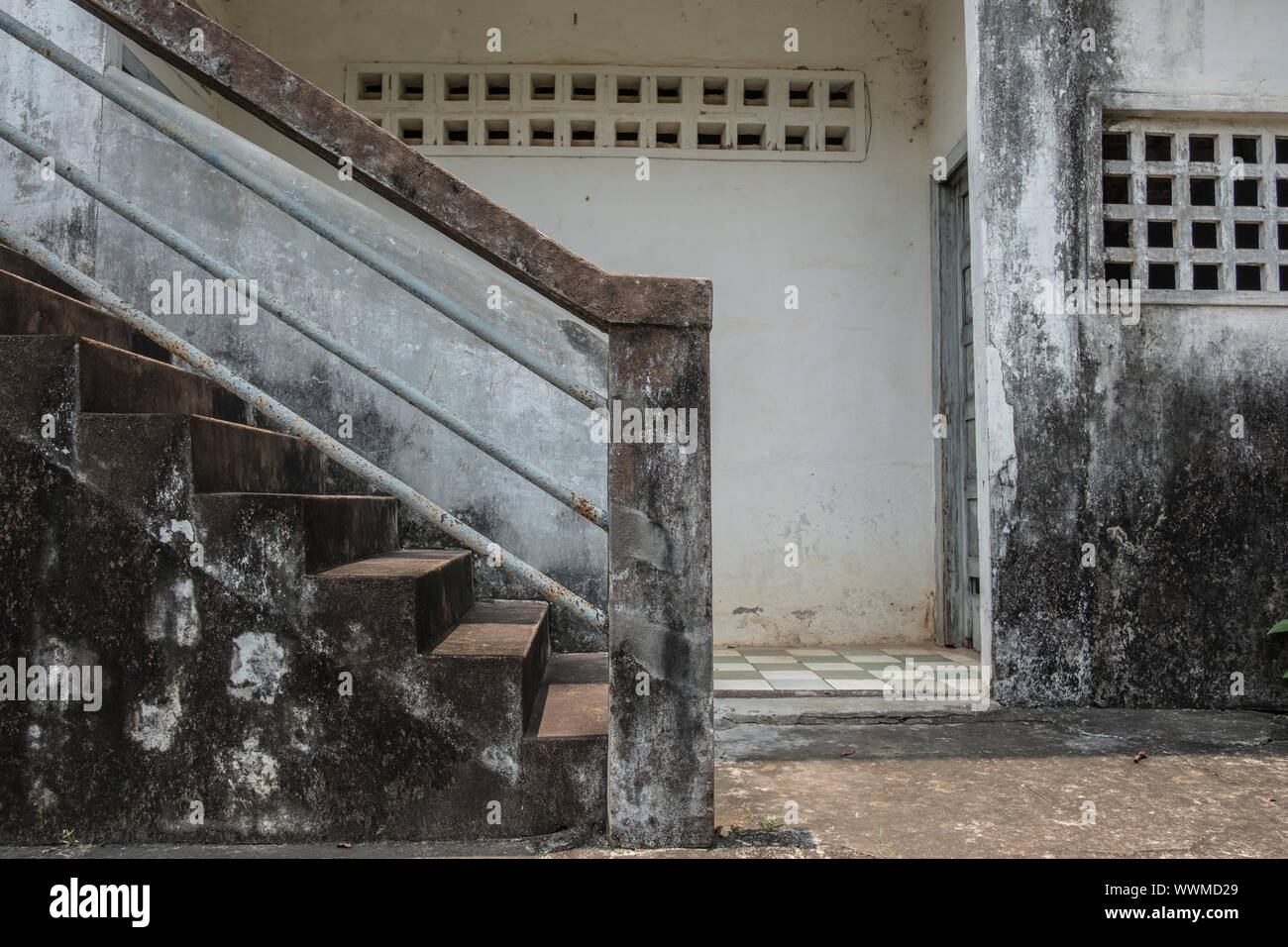 Kep, Villa abandonnée Banque D'Images