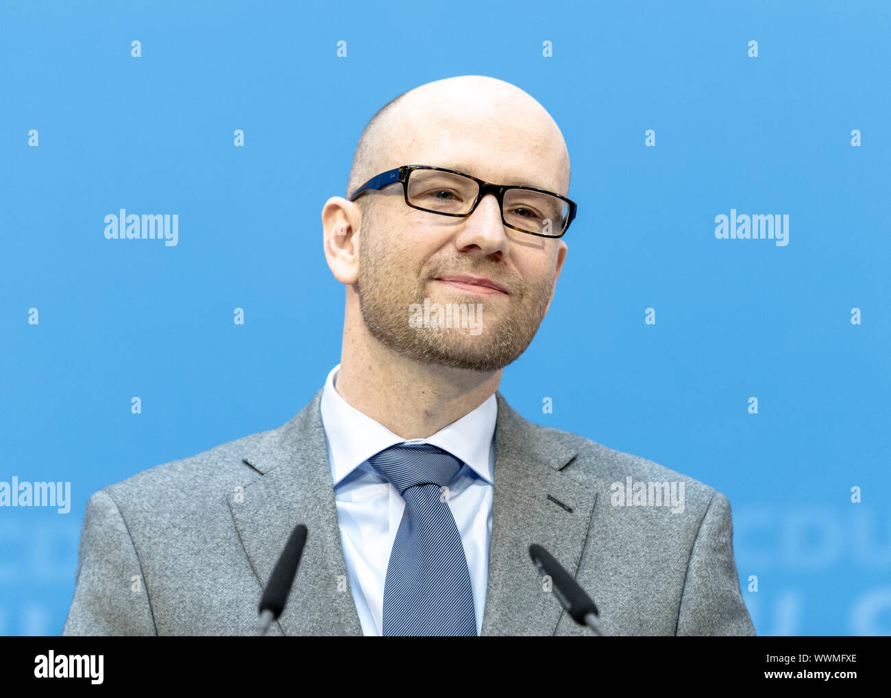 Peter Tauber (CDU), nouveau secrétaire général de la CDU, à la conférence de presse. Banque D'Images