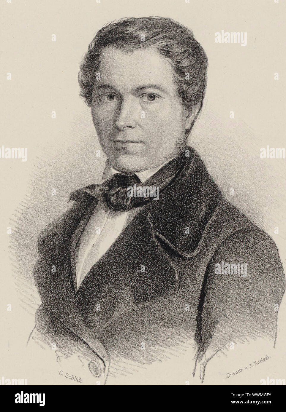 Portrait du violoniste et compositeur Joseph Labitzky (1802-1881), 1840. Collection privée. Banque D'Images