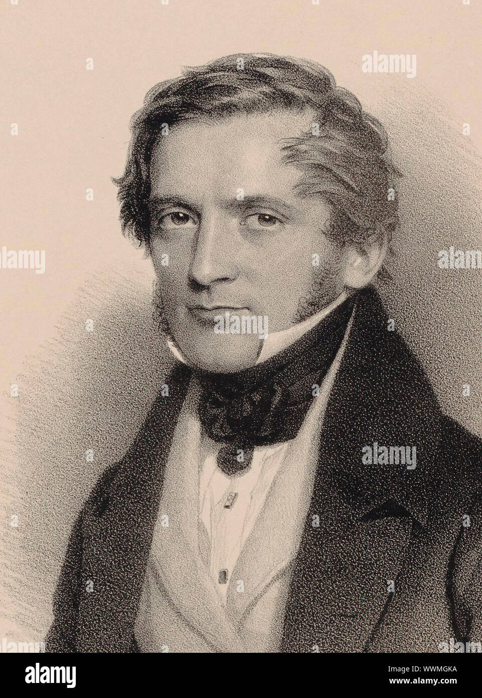 Portrait du compositeur Franz Lachner (1803-1890) , 1830. Collection privée. Banque D'Images