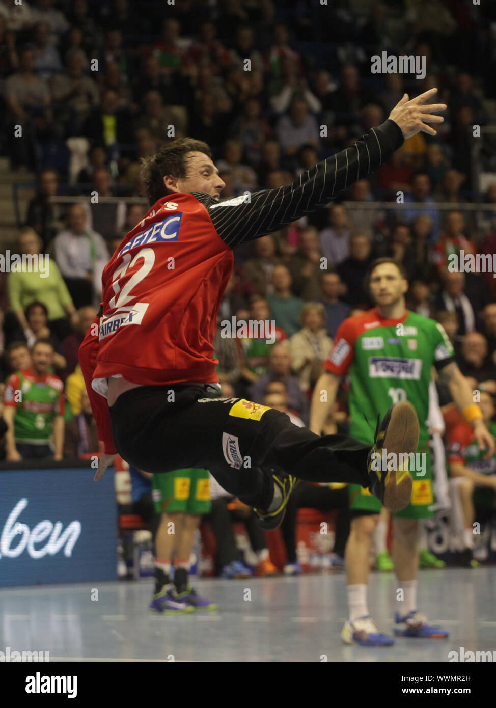 Torwart Eijlers Gerrie (SCM) DKB Handball-Bundesliga 2013/14,29.Spieltag,SC Magdeburg-HSV Handball Banque D'Images