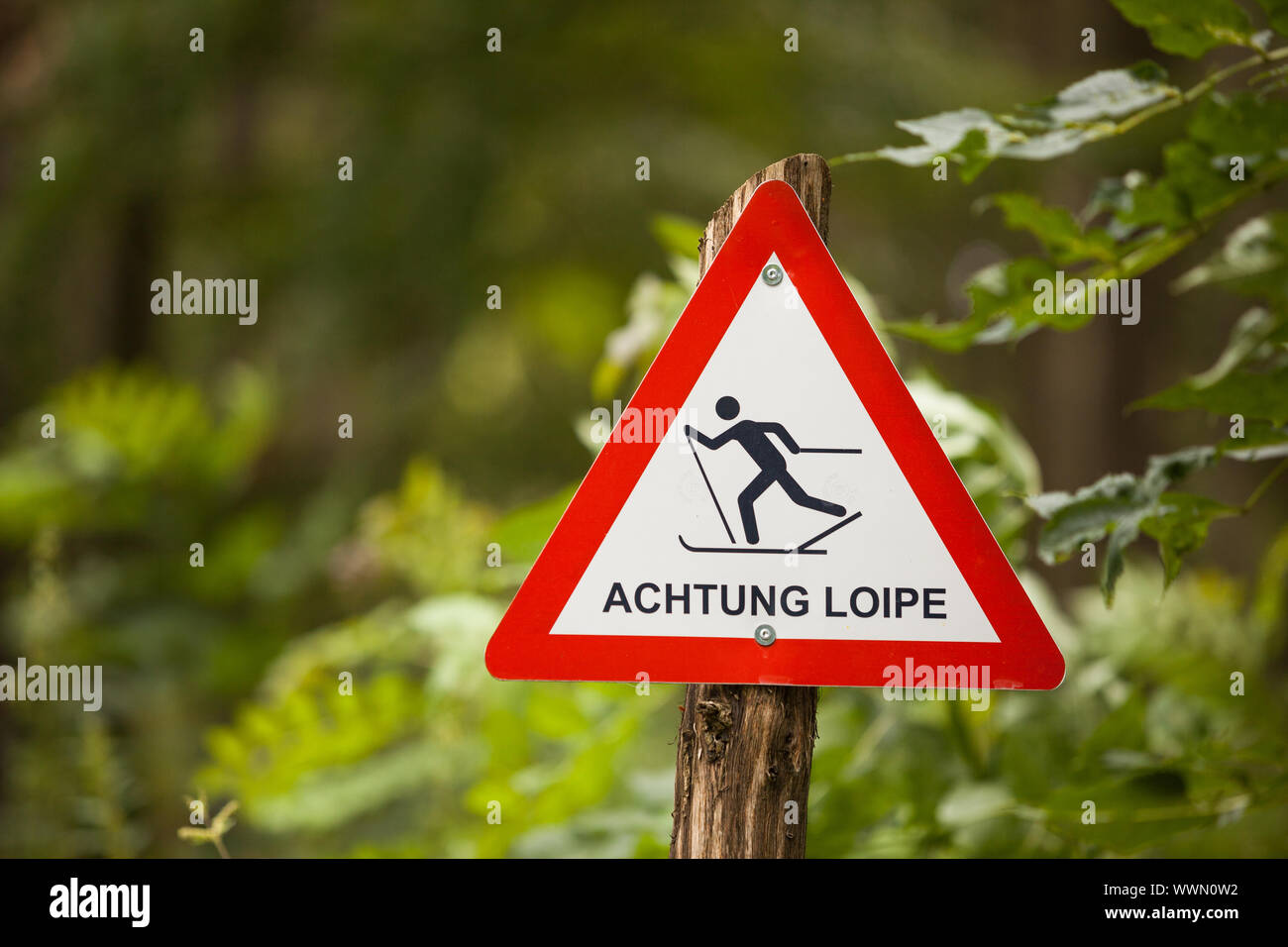 Piste de ski Attention Banque D'Images Piste de ski Attention Banque D'Images