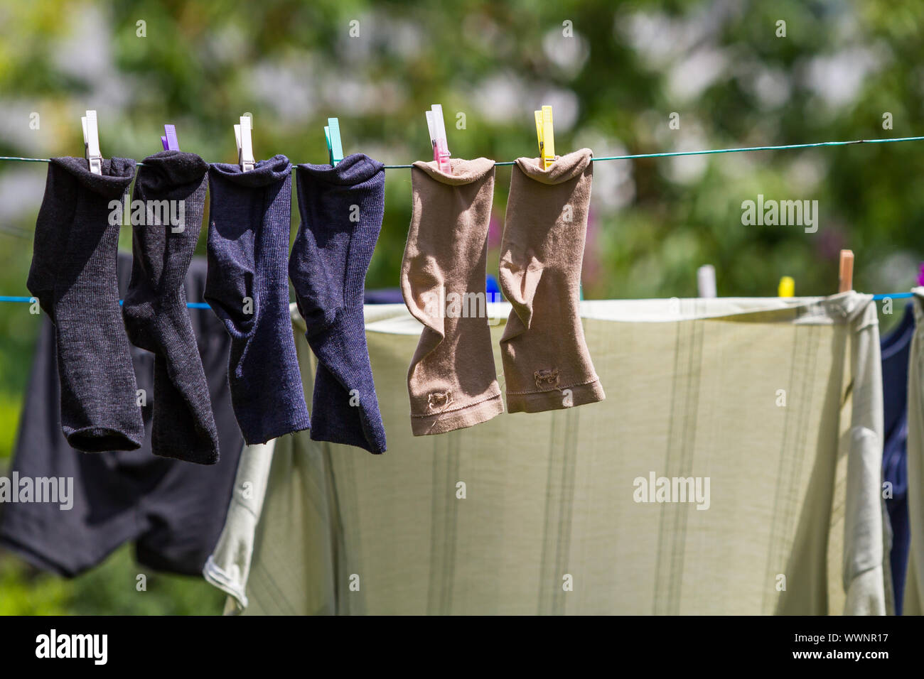 Hung blanchisserie Banque D'Images