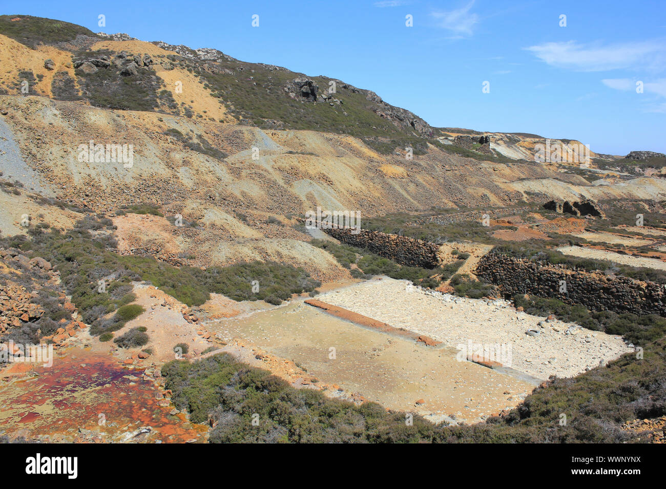 Mine de cuivre de Parys Mountain (Mynydd Parys) sur l'île d'Anglesey, au Pays de Galles, Royaume-Uni Banque D'Images
