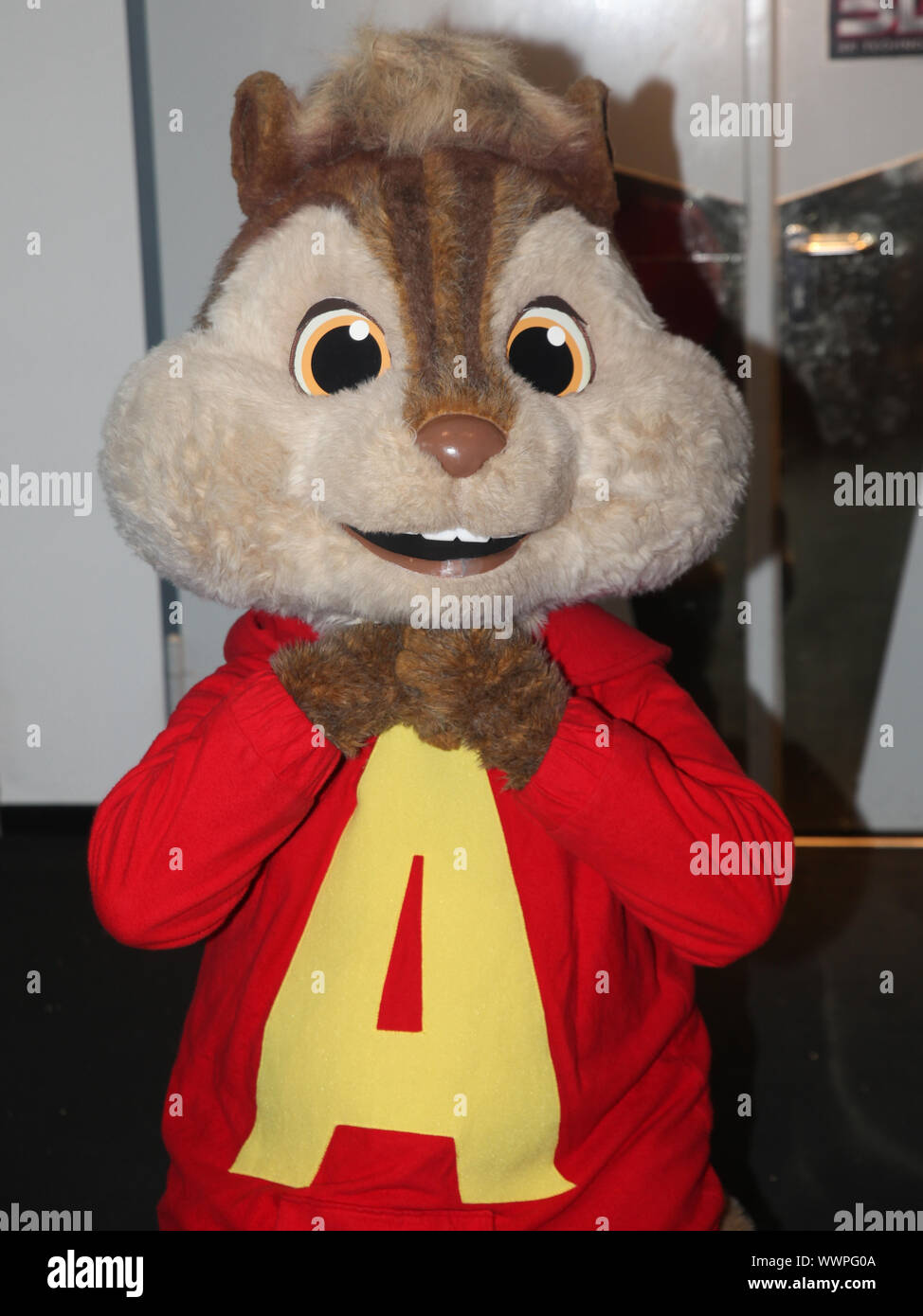 Alvin lors de la marche de Séville - loi sur Alvin et les Chipmunks Chip Road dans CinemaxX Magdeburg Banque D'Images