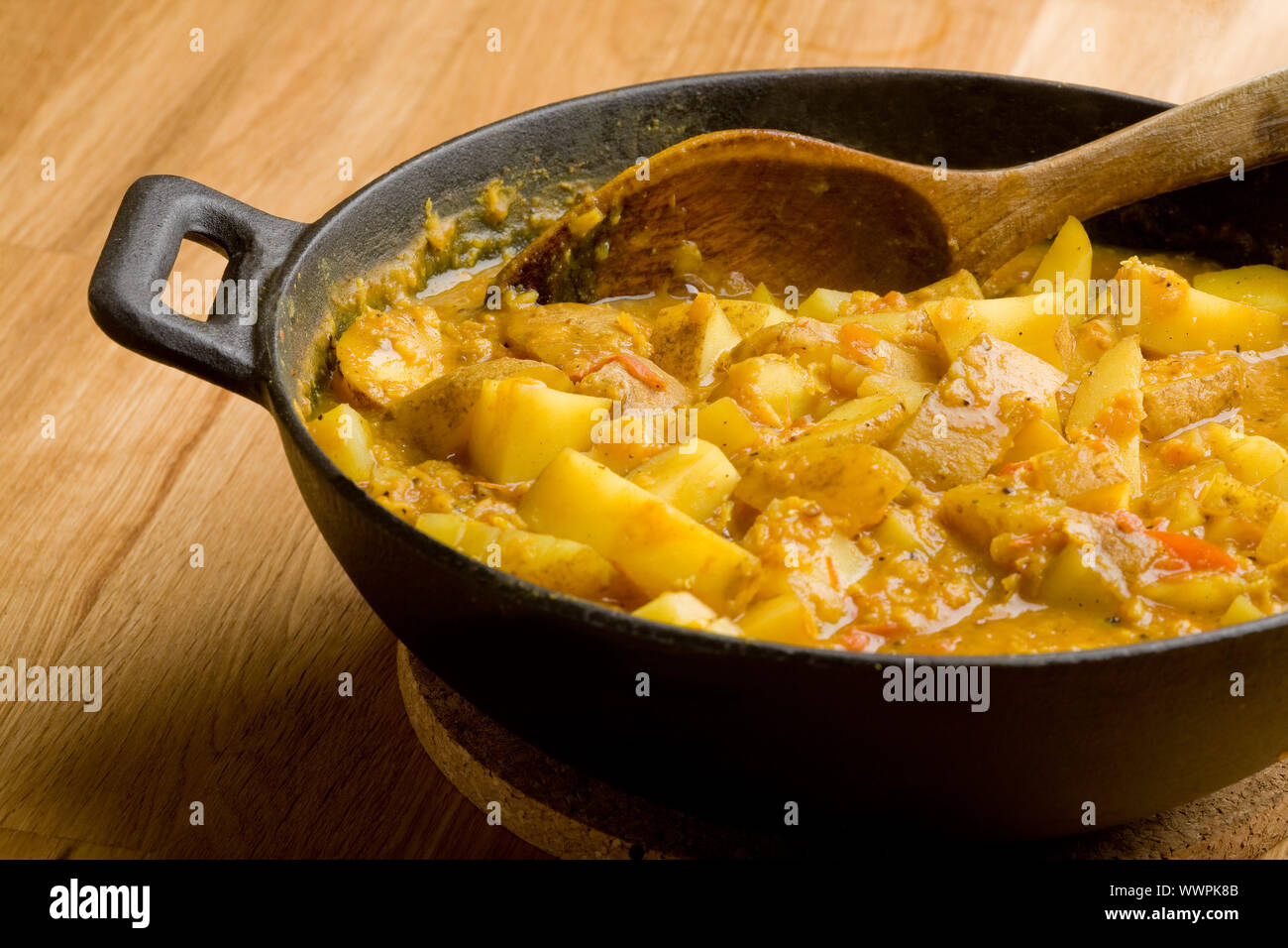 Curry de pommes de terre lave Banque D'Images