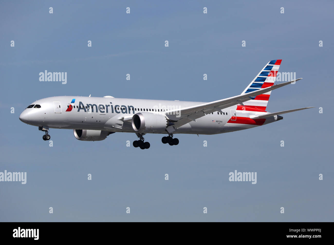 American Airlines Boeing 787 Dreamliner Avion Los Angeles Airport Banque D'Images