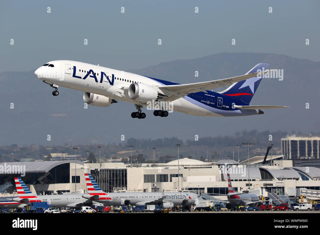 LAN Airlines Boeing 787-8 Flugzeug Banque D'Images