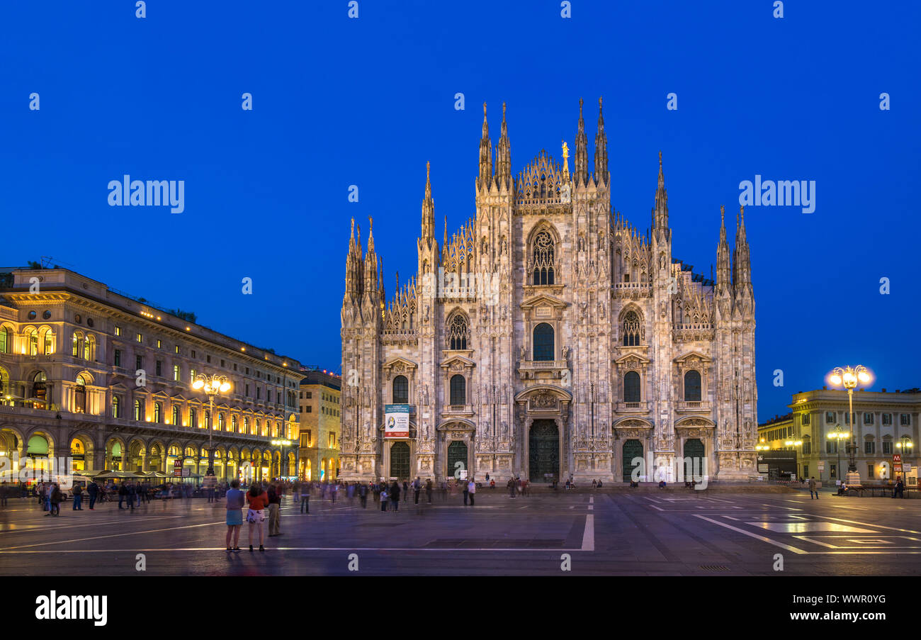 La cathédrale de Milan, le Duomo di Milano, Lombardie monument, Italie Banque D'Images