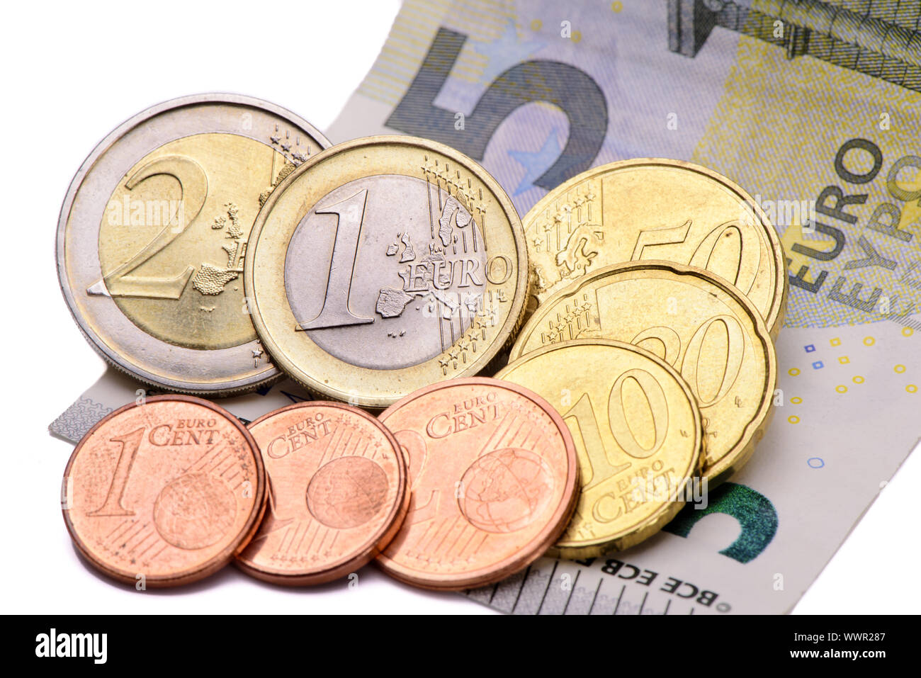 Salaire horaire Salaire Minimum 8,84 Euro Banque D'Images