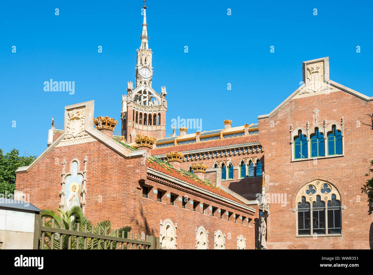 Le célèbre hôpital de la Santa Creu i Sant Pau à Barcelone Banque D'Images