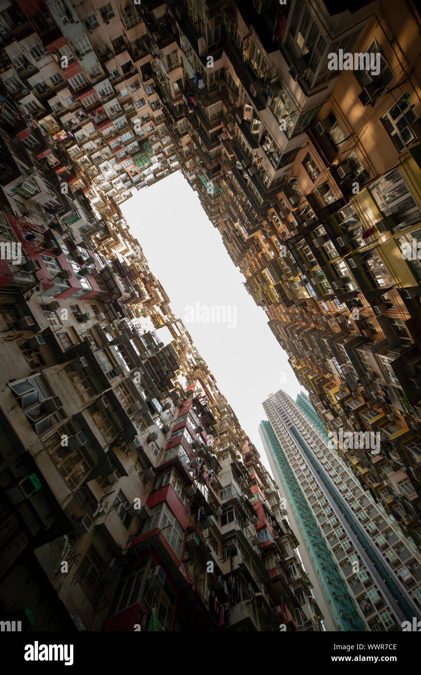 Yik Cheong, connu sous le nom de monster building situé dans Quarry Bay Banque D'Images