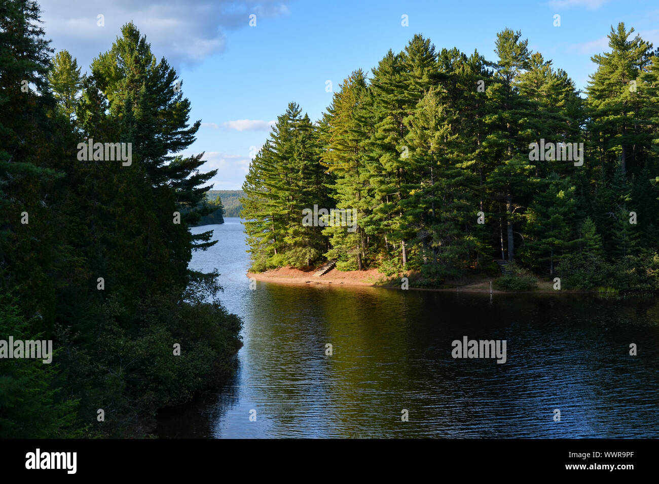 Le Parc National de la Mauricie paysage typique, Province de Québec, CANADA. Banque D'Images