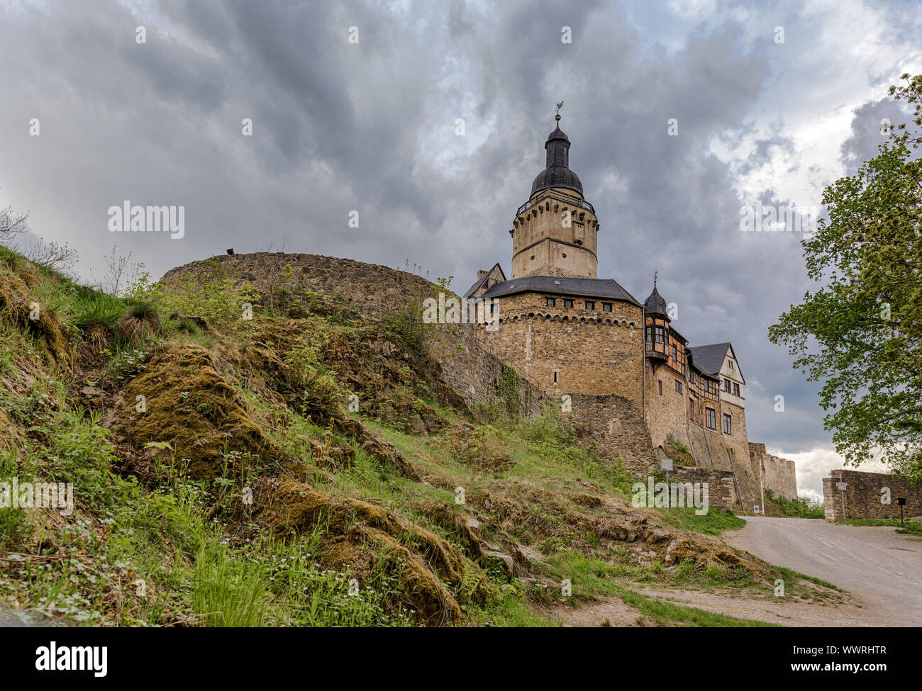 Château du Falkenstein dans les montagnes du Harz Banque D'Images