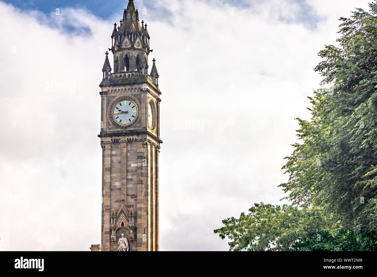 Albert Memorial Clock Tower à Belfast, en Irlande du Nord Banque D'Images