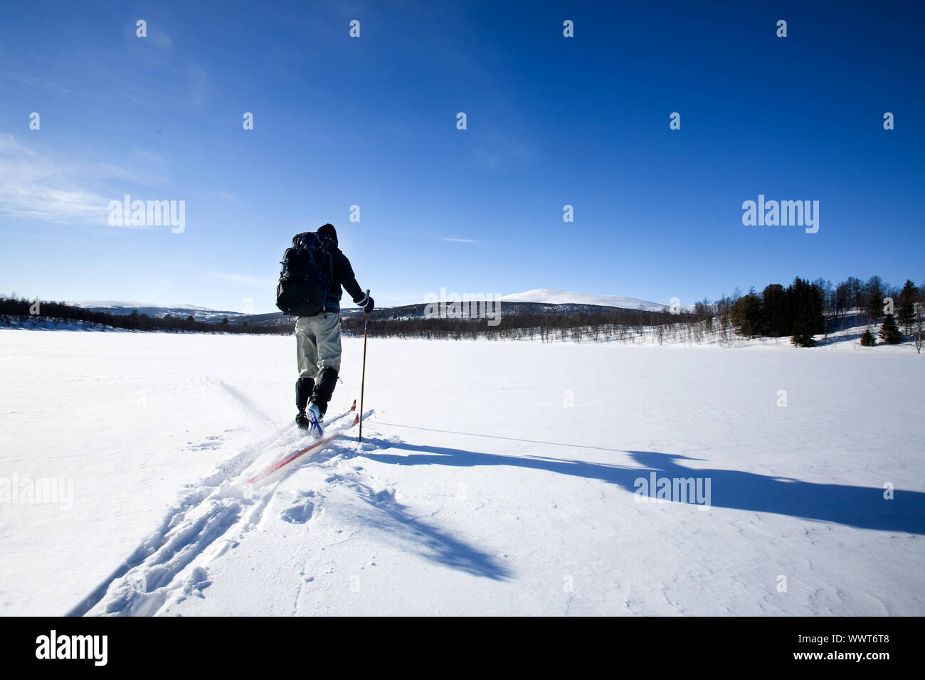 Ski de randonnée Banque D'Images