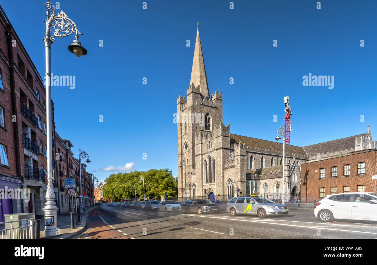 Impression de la Cathédrale St Patrick à Dublin, Irlande Banque D'Images