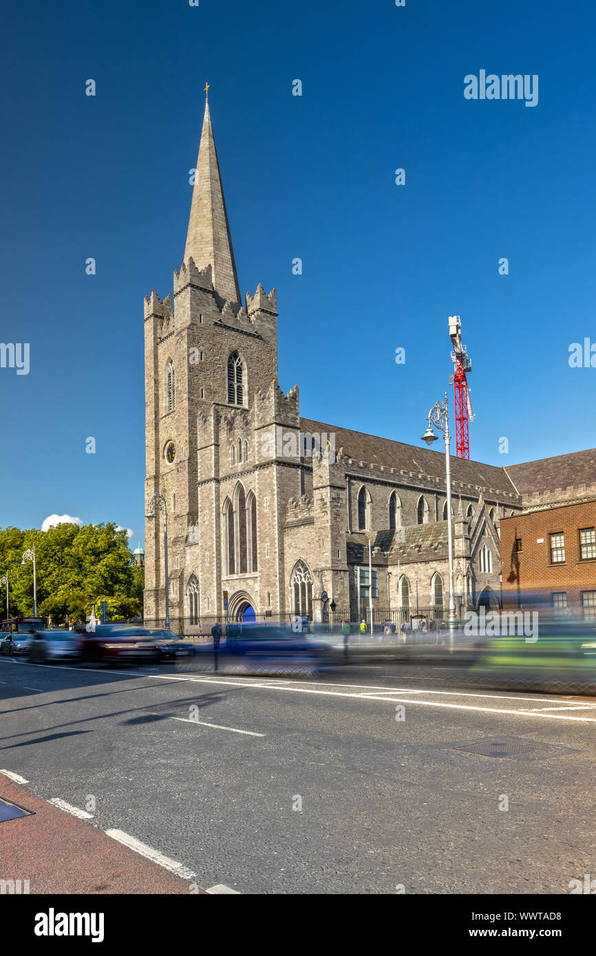 Impression de la Cathédrale St Patrick à Dublin, Irlande Banque D'Images