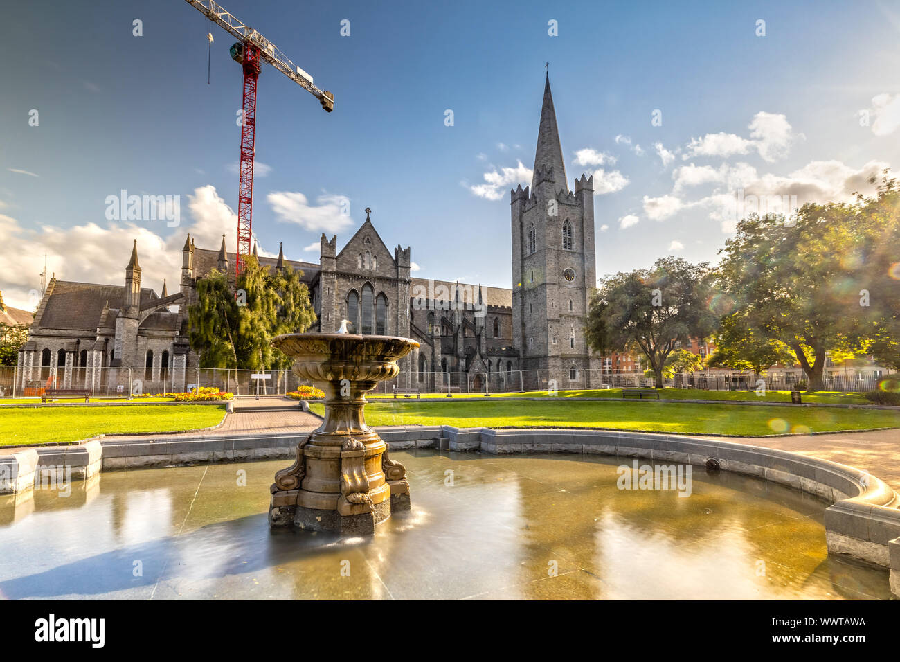 Impression de la Cathédrale St Patrick à Dublin, Irlande Banque D'Images