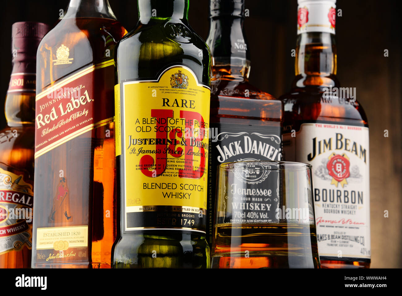 L'image de marque internationale de whisky, l'alcool le plus populaire au  monde Photo Stock - Alamy