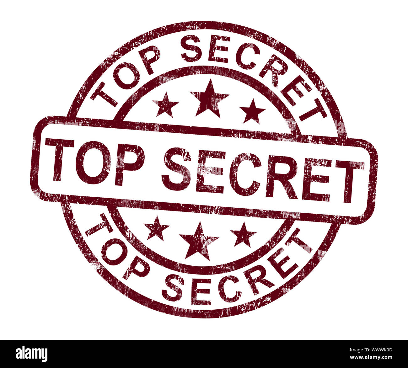 Timbre classé top secret de la correspondance privée Banque D'Images