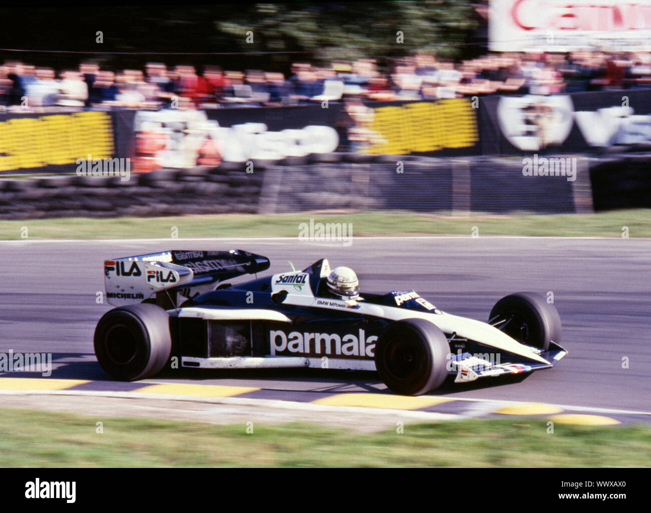 Brabham BT52 GP d'Europe 1983 Brands Hatch, Ricardo Patrese. Banque D'Images